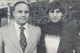 Ernesto Alicicco con Bruno Giordano (Courtesy Giampiero Calabretta)