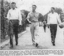 Fuin con Lovati e Molino ad Acquapendente nel ritiro del 1957