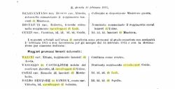 Con Regio Decreto dell'11 febbraio 1915, Ettore Varini è nominato Tenente Colonello