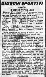 La cronaca de La Gazzetta dello Sport del 19 giugno 1905