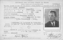 Il permesso di soggiorno in Brasile rilasciato a Sperone nel 1948