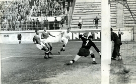 Uno dei gol di Silvio Piola