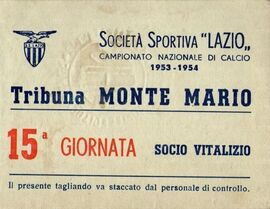 Il biglietto della Monta Mario della 15^ giornata