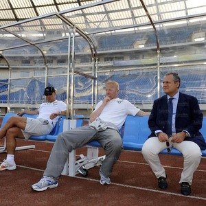 Allenamenti Pechino - Lotito. Tare, Ballardini.jpg