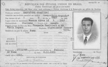 Il permesso di soggiorno in Brasile rilasciato a Ramella quando, insieme a Gualtieri, si trasferì nello stato sudamericano per impiantare una piantagione di caffè