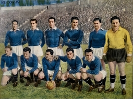 1951/52 - La formazione di Milan-Lazio 1-1 del 6 gennaio 1952 (versione colorata)