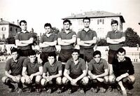 La formazione della semifinale Lazio-Catania 1-0 - In piedi da sinistra: Sassaroli, Bellisari, Volpi, Vuerich, Masiello Accosciati da sinistra: Gagliardi, Piccinini, Marchetti, Nobili, Muto, Masoni