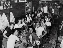 primi anni '70 - Squadra giovanile a tavola (con Manfredonia, Di Chiara, Agostinelli e Giordano)