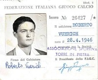 Il primo tesseramento federale (fronte)