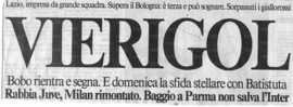 Il titolo de Il Messaggero