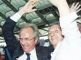 Sven Goran Eriksson e Sergio Cragnotti esultanti
