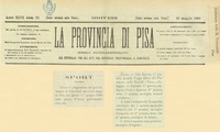 La Provincia di Pisa - Giovedì 28 maggio 1908 (Gent. conc. Sig. Giovanni Pantano)