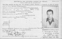 Un permesso di soggiorno in Brasile rilasciato a Nicola Pietrangeli nel 1961
