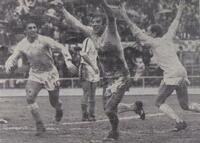 L'esultanza dopo la rete contro l'Inter