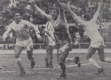 L'esultanza dopo la rete contro l'Inter