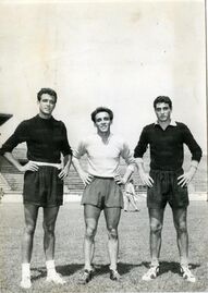 I tre portieri in organico: Roberto Lovati, Nello Orlandi e Nicola Giannisi