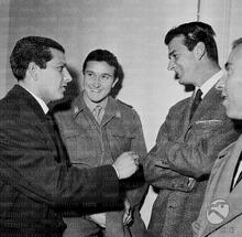 Con Orlando Rozzoni e Bob Lovati (foto Istituto Luce)