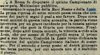 Da "La Stampa Sportiva" del 16/09/1906 la notizia sulla vittoria biancoceleste nel torneo di Waterpolo