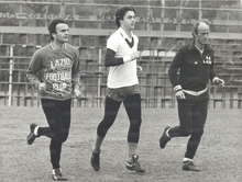 Con Manfredonia e l'allenatore delle giovanili Lenzi