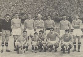 1952/53 - Un'altra foto della formazione di Lazio-Roma 1-0 del 16 novembre 1952