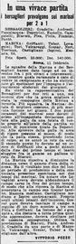 La cronaca e il tabellino dell'incontro sulle pagine de "La stampa"