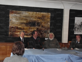 Il palco con i protagonisti dell'evento