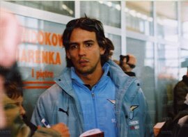 Simone Inzaghi all'arrivo in Polonia