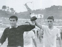 Dolso, insieme a Cei, con la Coppa dell'Amicizia vinta, battendo la Roma per 1 a 0, l'11 settembre 1966