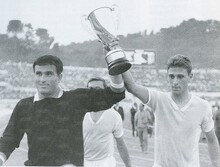 Dolso, insieme a Cei, con la Coppa dell'Amicizia vinta, battendo la Roma per 1 a 0, l'11 settembre 1966