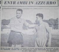 I nuovi acquisti della Lazio per la stagione 1951/52: Sukru e, a destra, l'attaccante Unzain
