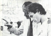 Nicoli con l'allenatore Lovati