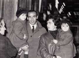 13 novembre 1962 - Seghedoni a spasso per Roma con la moglie e le due figlie