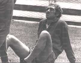 Facco in una pausa di allenamento