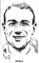 Un disegno raffigurante Alfredo Monza