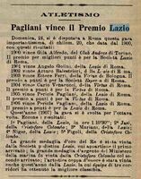 Da "La Stampa Sportiva" del 31/03/1907: Pericle Pagliani vince il "Premio Lazio"