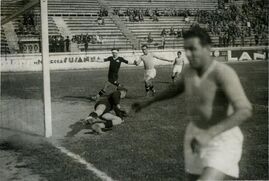 Una fase di gioco. Si riconoscono i tre italo-brasiliani Fantoni I, Guarisi e Demaria