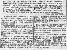 Dal Corriere dello Sport del 19 gennaio 1945