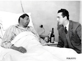 Vivolo allettato dopo l'operazione di appendicite (Torino 1953)
