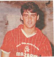 Un Mancini adolescente con la maglia dell'Aurora Calcio Jesi S.Sebastiano