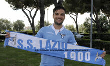 Marco Parolo nel giorno della presentazione in biancoceleste