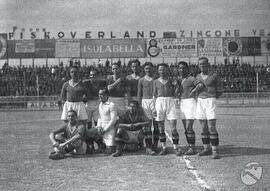 Una formazione della Lazio del 1928/29 schierata sul campo della Rondinella (Foto archivio storico Istituto Luce)