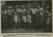 Pagliani alla partenza del Cross-Country Nazionale di Roma per la Coppa del Duca di Sparta, novembre 1908