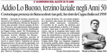 Il Corriere dello Sport del 9 settembre 2009 riporta la notizia del decesso del calciatore