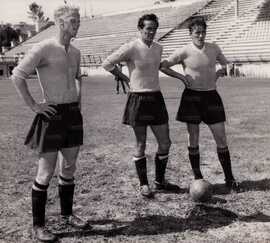 30 agosto 1953: Bredesen, Vivolo e Lofgren durante l'allenamento allo Stadio