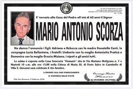 Il manifesto funebre di Mario Scorza