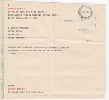 Telegramma dei tifosi contrari alla cessione al Torino (1980)