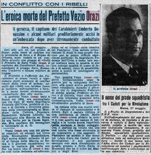 La notizia della morte. Da "La Stampa" del 28 maggio 1942