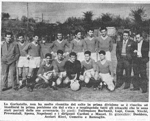 Napoleoni nel 1954 quando militava nel Garbatella