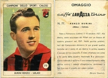 Una figurina di Burini con il Milan