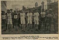 Pericle Pagliani, al centro con il numero 5, vincitore per la quinta volta del Premio Lazio (Roma, marzo 1910)